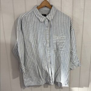 Jason Wu Blue and White Striped Button Down Shirt